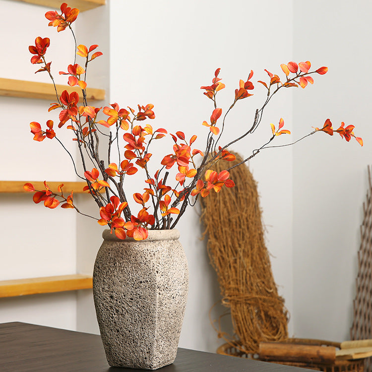 Realistic Red Maple Leaf Artificial Flowers - Perfect Autumn Décor for Your Bedroom and Living Room - Scandinavian Minimalist Style Decorative Arrangement