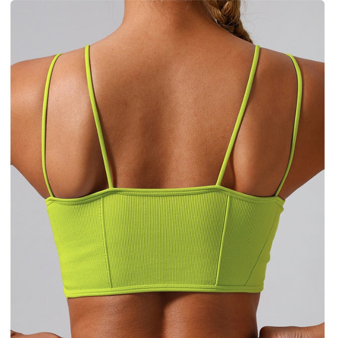 Seamless Yoga Sports Bra for Women Shockproof Supportive and Workout Top with Adjustable Straps for Comfort