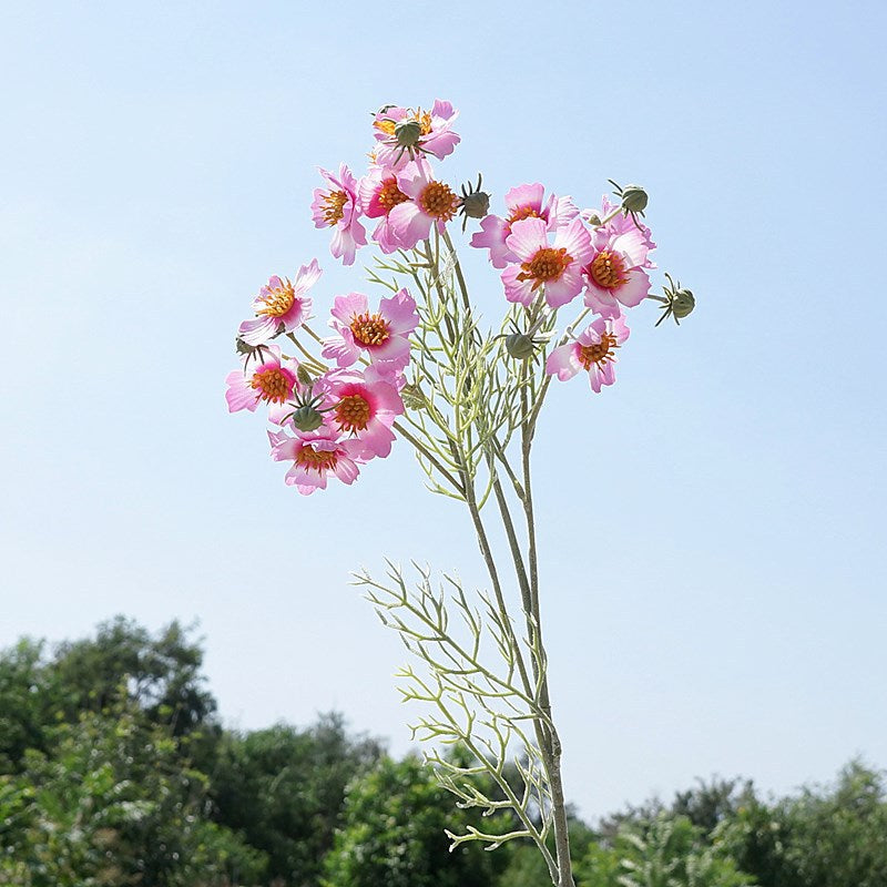 Realistic Single Stem Persian Daisy Faux Flower - Ideal for Home Decor, Weddings, and Sample Rooms | Soft Furnishing Floral Accent