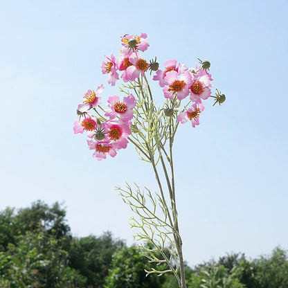 Realistic Single Stem Persian Daisy Faux Flower - Ideal for Home Decor, Weddings, and Sample Rooms | Soft Furnishing Floral Accent