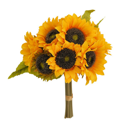 Artificial Sunflower Field Home Decor – Lifelike Faux Sunflower Bouquet for Weddings, Photography, and Rustic Style Interiors