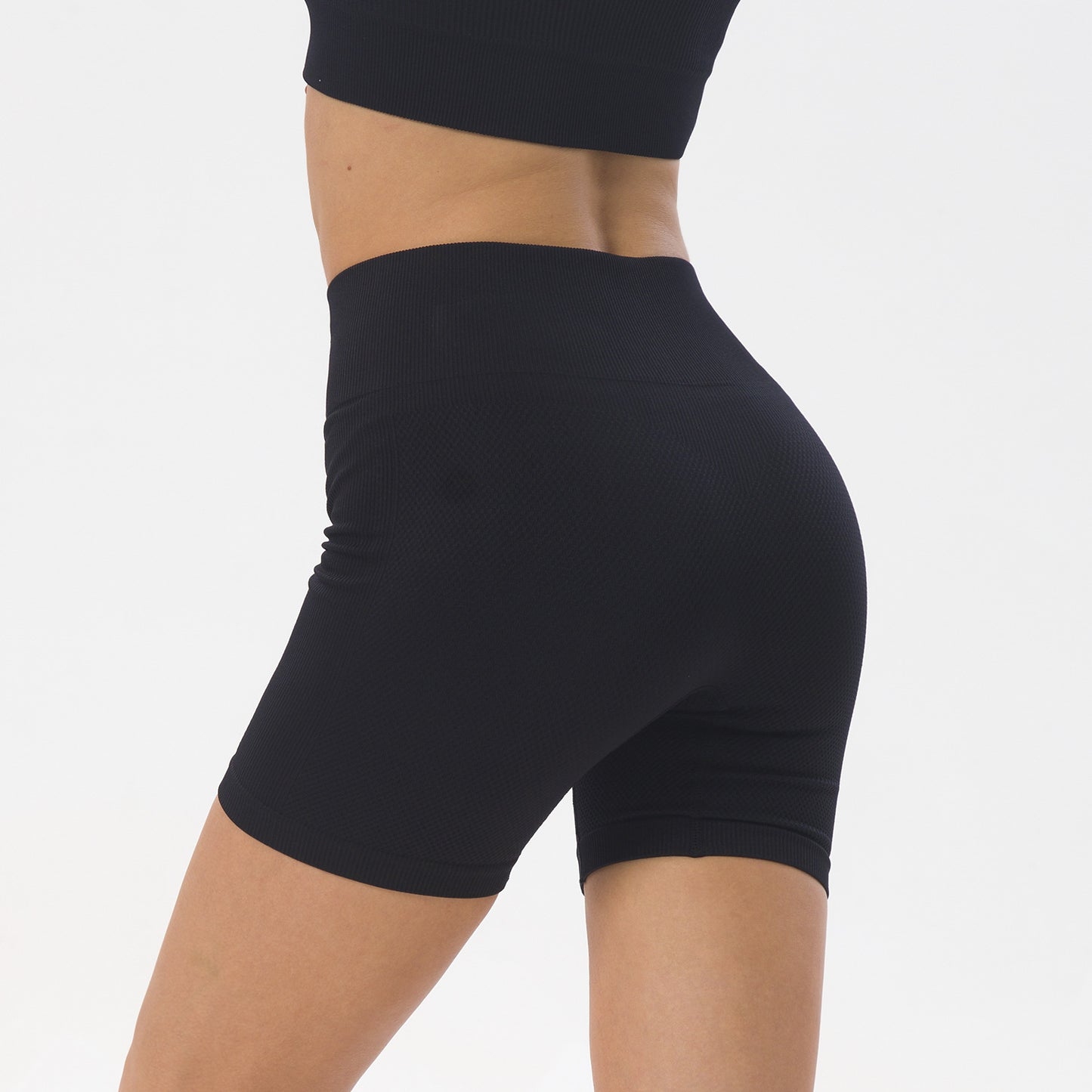 High Waisted Butt Lifting Yoga Shorts for Women Peachy Fitted Activewear Quick Dry Ribbed Fitness Shorts Ideal for Gym and Outdoor Workouts