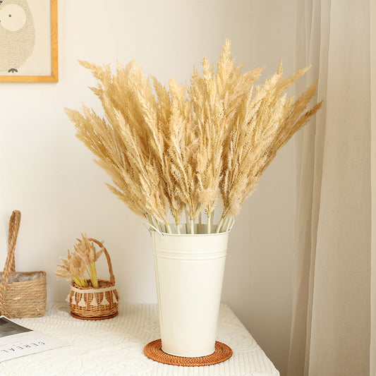 Realistic Autumn Color Faux Millet Grass Décor - Ideal for Rustic Table Centerpieces, Photography Props, and Indoor Wheatgrass Decorations