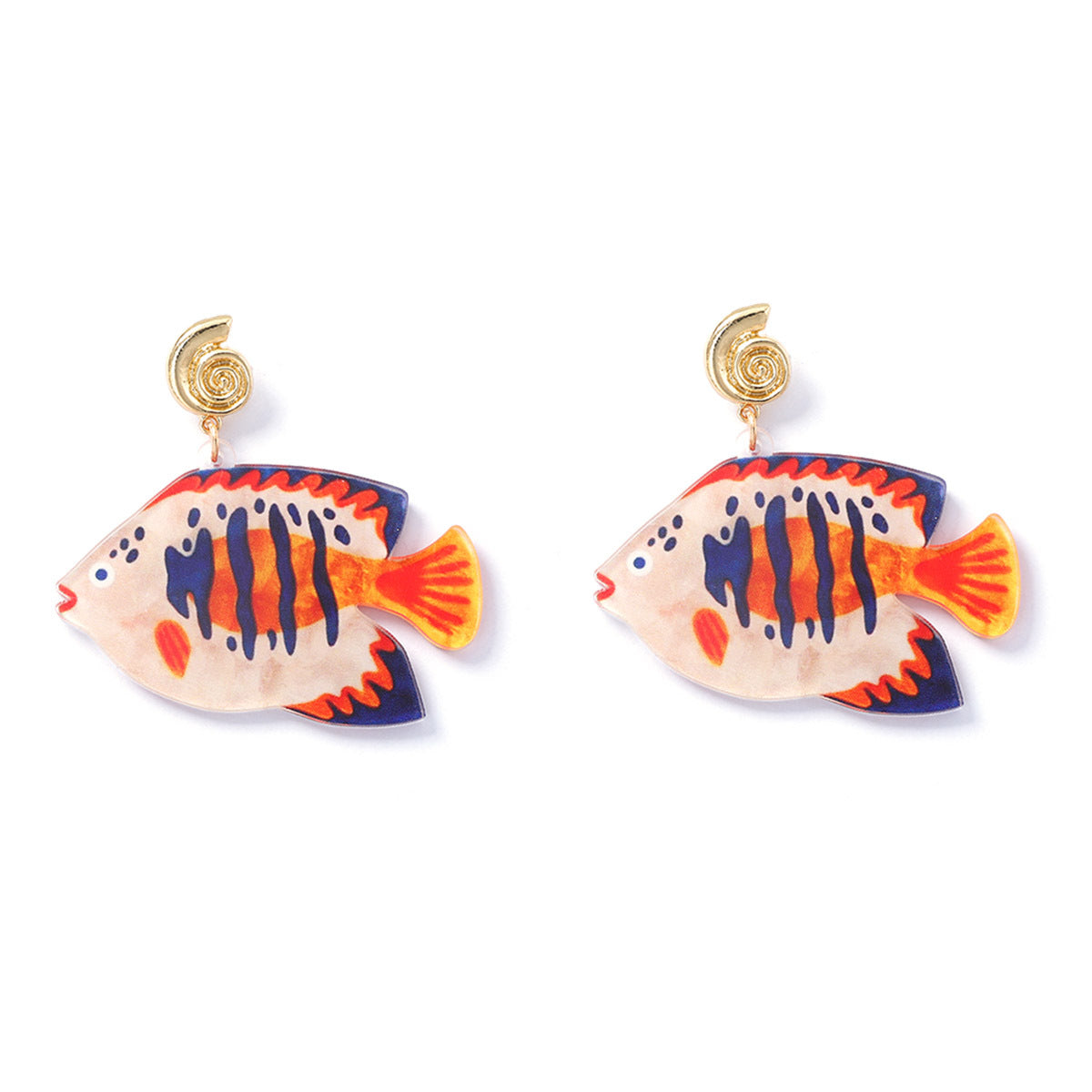Unique Ocean-Inspired Acrylic Animal Earrings - Perfect for Casual Getaways and Beach Vacations