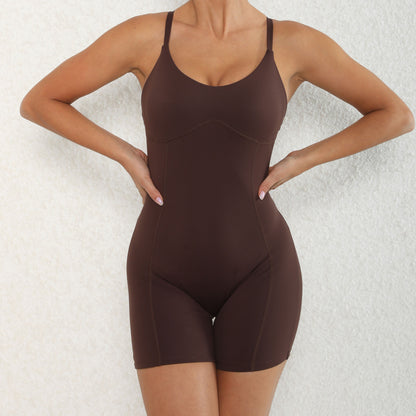 Adjustable Yoga Bodysuit Versatile Dance and Fitness Clothing with Tummy Control Slimming Fit and Stretchy Fabric for Comfort and Performance