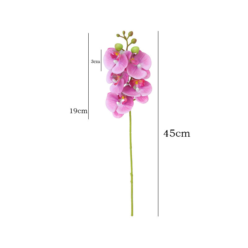 Luxurious Single Stem 5-Head Orchid Simulation Flower for Home and Hotel Decor – Perfect for Weddings, Events, and Stylish Interiors