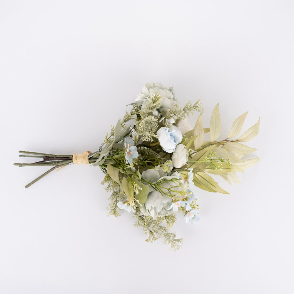 Stunning Artificial Floral Arrangement of Willow, Tea Rose, and Peony – Perfect for Wedding Bouquets, Gorgeous Wall Decorations, and Charming Hanging Art (CF01091)