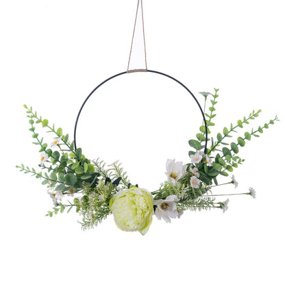 Elegant Peony-Scented Half-Circle Faux Floral Arrangement - Perfect for Home Decor, Weddings, and Wall Art (CF01178) for a Touch of Timeless Beauty