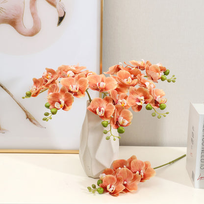 Luxurious Touch and Moisture-Lock Faux Orchid Flowers - Elegant Home Decor for Living Room & Dining Table Centerpieces