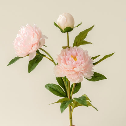 Elegant European-Style Single Stem 3-Head Peony and Peony Artificial Flowers for Home, Wedding Decoration, Photography, Floral Arrangements, and Stylish Display