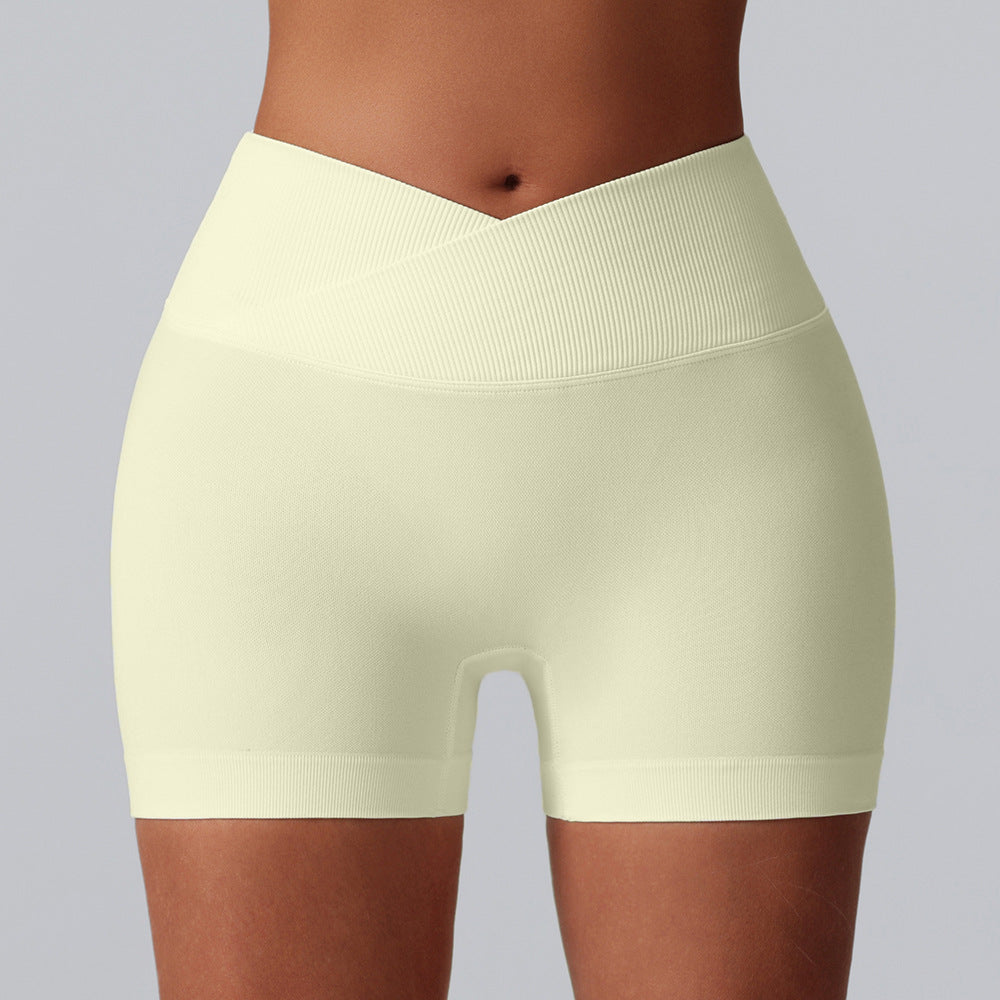 Seamless Breathable Running Shorts High Waisted Peach Lifting Yoga Pants with Three Inch Inseam for Comfort and Style