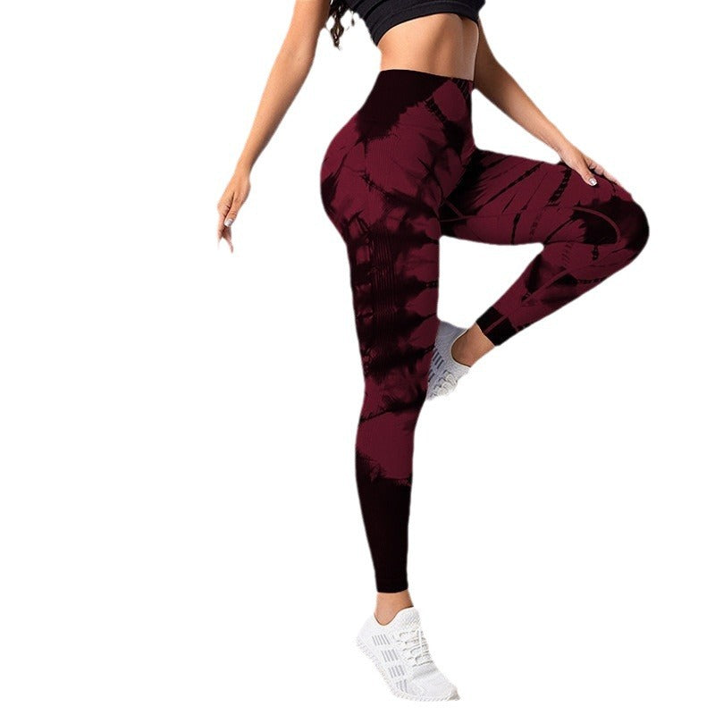 High Waisted Tie Dye Butt Lifting Leggings for Fat Burning for Yoga and Intense Workouts