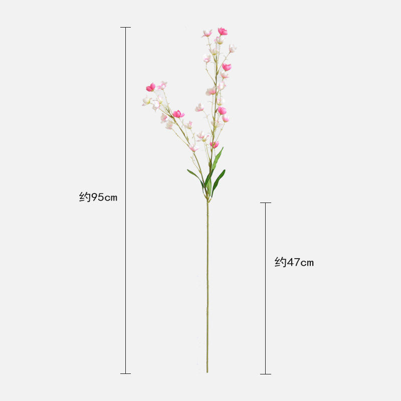 Realistic Lily of the Valley Artificial Flowers - Elegant Indoor Floor Decor for Living Rooms & Weddings - Stunning Two-Stem Bellflower Arrangement