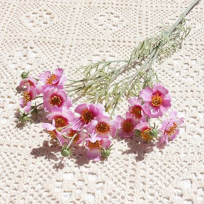 Realistic Single Stem Persian Daisy Faux Flower - Ideal for Home Decor, Weddings, and Sample Rooms | Soft Furnishing Floral Accent