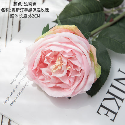 Austin Touch Moisturizing Rose Faux Flower Decoration - Realistic Green Plant Decor MW60001 with Lifelike Petals and Long-lasting Beauty