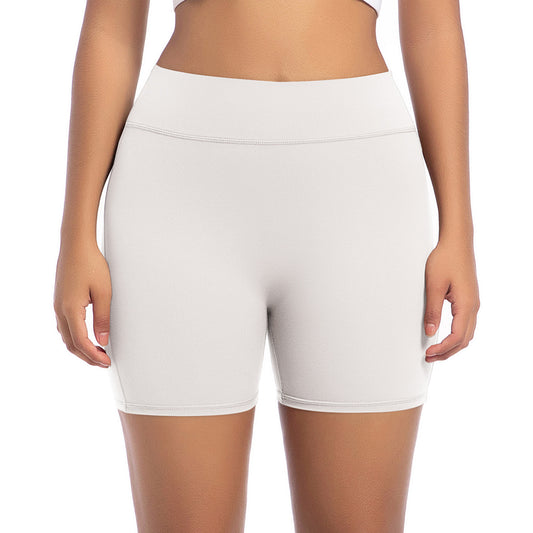 High Waisted Button Detail Yoga Shorts for Women Stretchy Comfortable and with Functional Pockets for Gym Running and Workouts Enhance Your Peachy Bottom