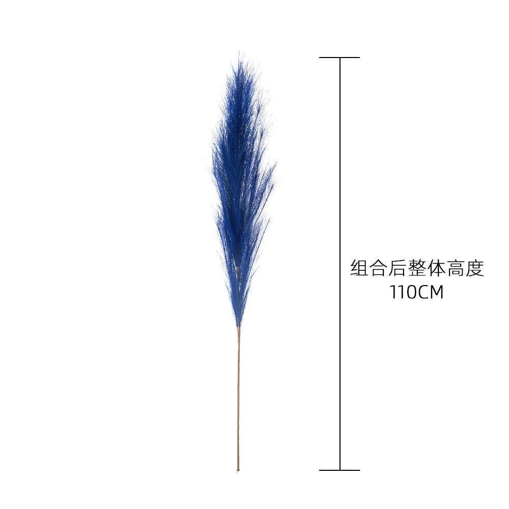 Detachable Four-Section 110cm Pampas Grass Fake Flowers - Versatile and Lifelike Faux Floral Décor for Elegant Home Arrangements (Model MW61215)