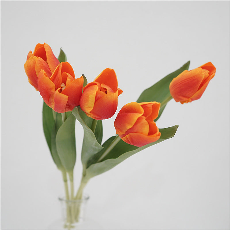 High-Quality Realistic Touch Tulip Bouquet - Perfect Home Décor for Photography and Weddings, Long-Lasting Artificial Flowers for Elegant Celebrations