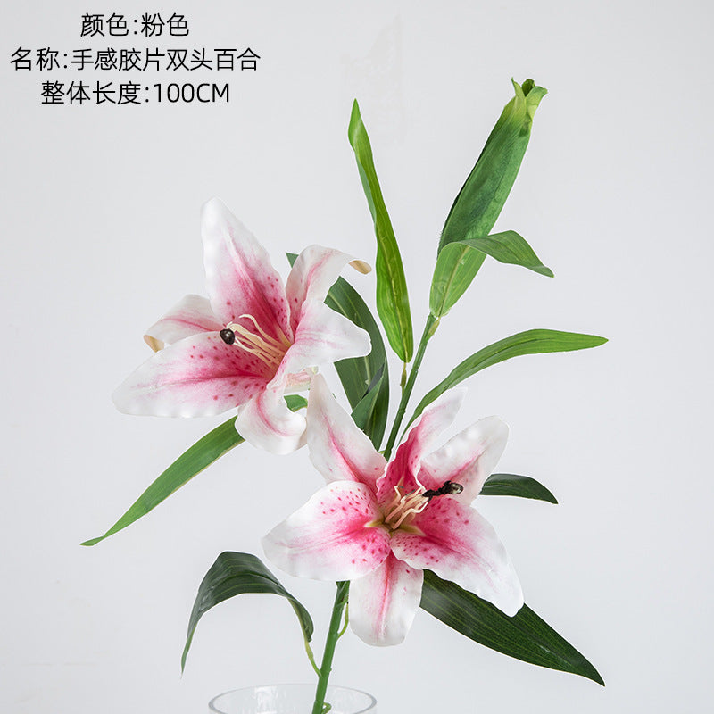 Realistic Perfumed Lily Gel Floral Decor – Elegant Faux Flowers for Weddings & Home Decoration – MW31579