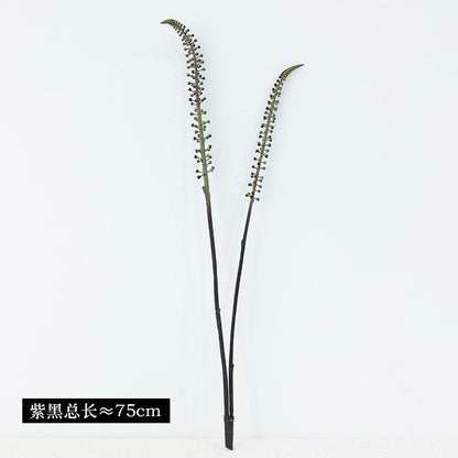 Elegant Faux Green Foxtail Grass Plant - Single Stem, Leafless, Perfect for Home Decor & Weddings - Lifelike Indoor Artificial Greenery