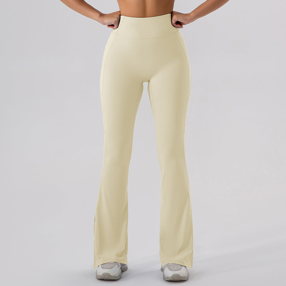 High Waisted Workout Leggings for Women Flattering Dance Yoga and Fitness Pants with Butt Lifting Design Bell Bottoms and Relaxed Wide Leg Fit