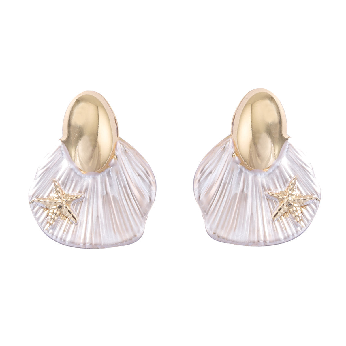 Chic Minimalist Shell Earrings for Women – Sweet Ocean-Inspired Studs Perfect for Any Occasion