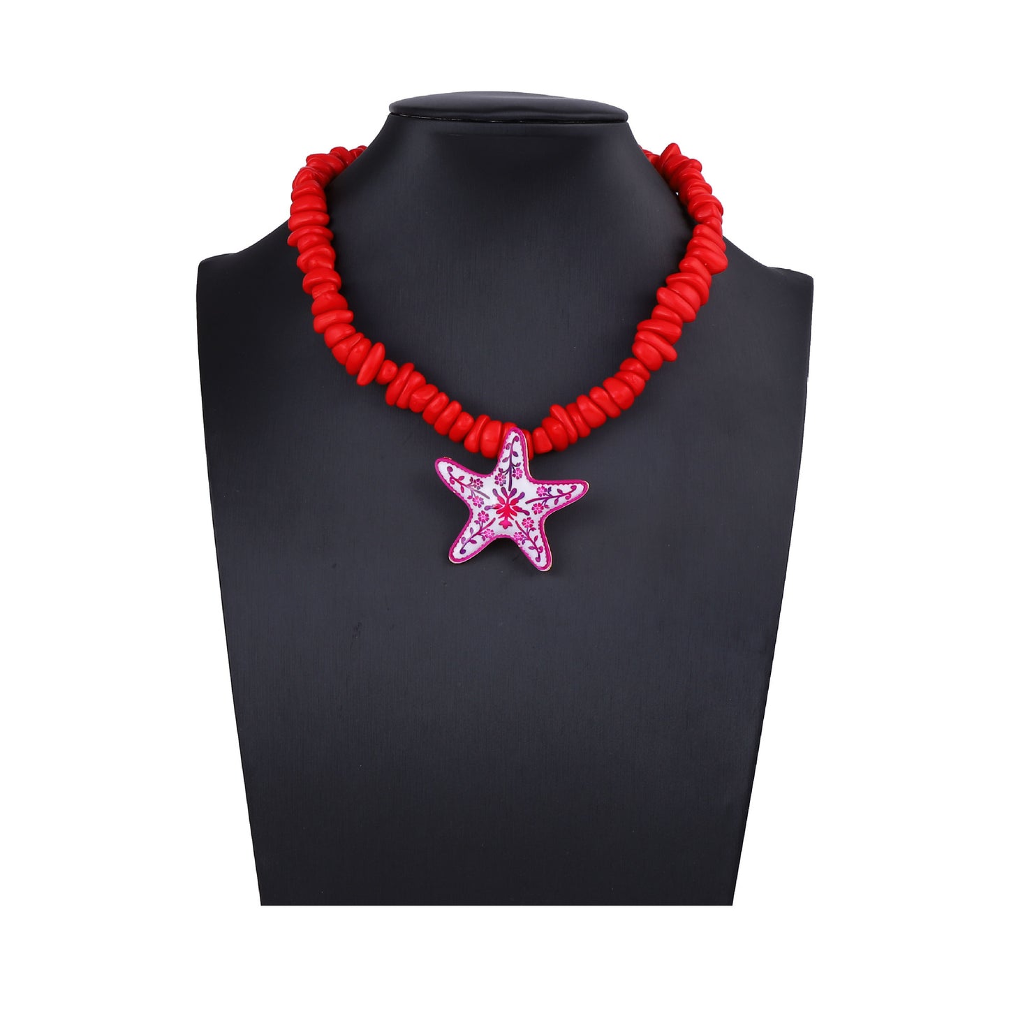 Stylish and Versatile Beaded Starfish Pendant Necklace - Minimalist Ocean-Inspired Jewelry for Casual Resort Wear, Perfect Gift for Women