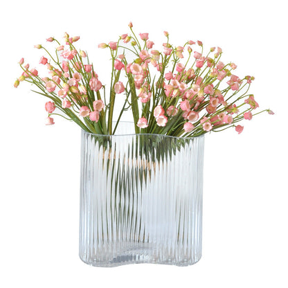 Elegant Lily of the Valley Faux Flower Bouquet - Hand-Tied Bellflower Decorative Arrangement for Home Décor, Fresh and Soft Aesthetic, Perfect for Weddings and Special Events