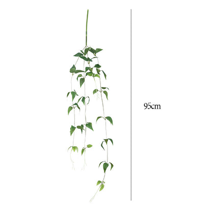 Realistic Climbing Clematis Leaf Wall Decor - Lifelike vine with Faux Honeysuckle Leaves for Elegant Wedding and Home Decor