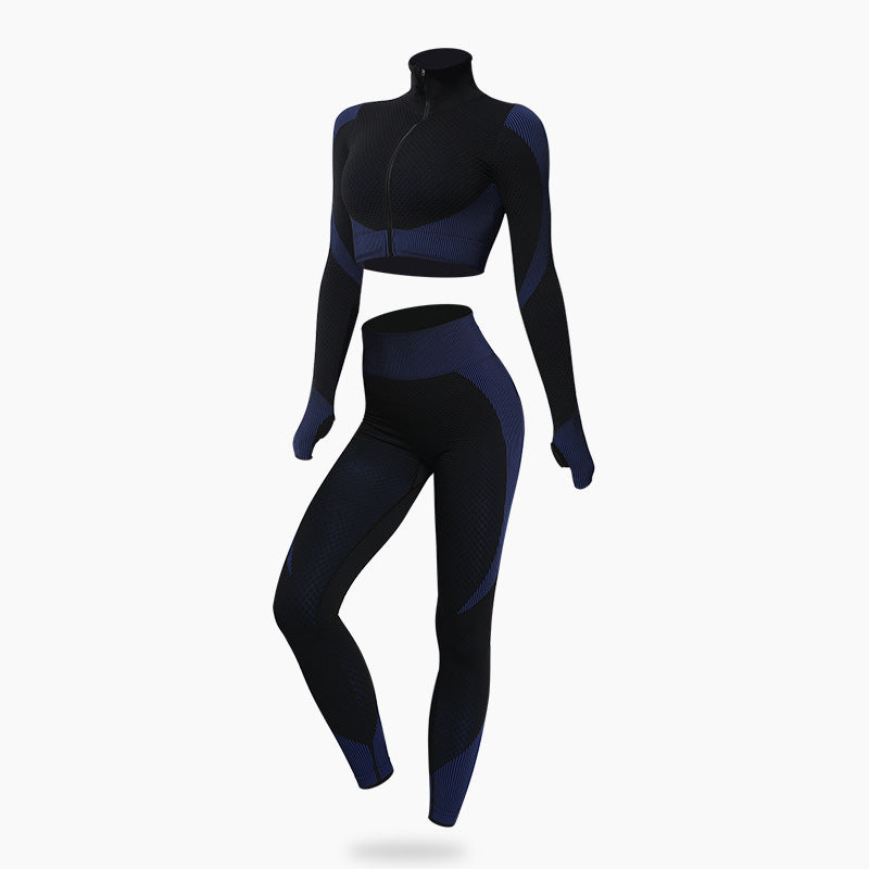 Quick Dry Long Sleeve Seamless Yoga Set Fitness Yoga Top and Breathable Leggings for Comfort and Flexibility