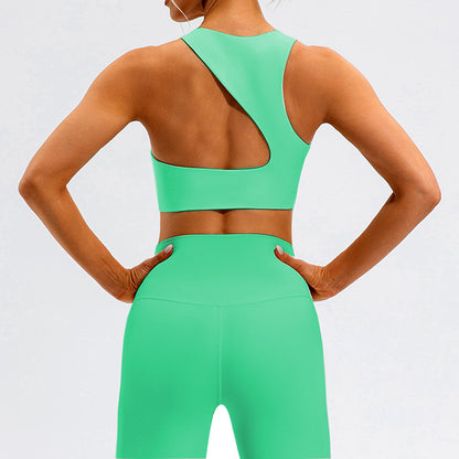 High Waisted Slimming Yoga Set for Women for Running Fitness and Comfortable Movement with Stunning Back Design