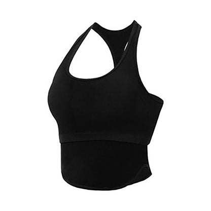 Seamless Women's Fitness Sports Bra with Racerback Design Moisture Wicking Shock Resistant Hem for Running and Yoga Ultra Comfortable for Active Lifestyles