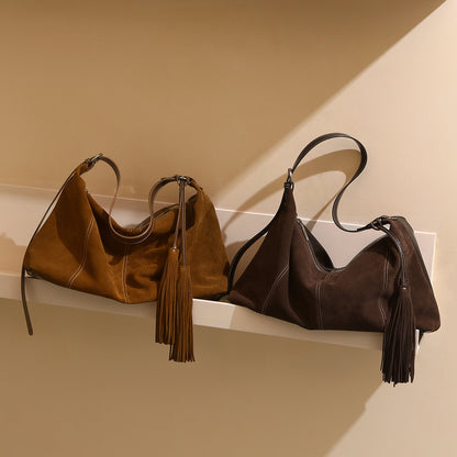 Luxurious Women's Bronze Tote Bag Chic High Gloss Vegan Leather Suede Finish for Fashion Forward Elegance