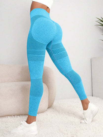 8 Color Seamless Hollow Out High Waist Leggings for Women Sculpting Butt Lifting Workout Pants for Running and Yoga