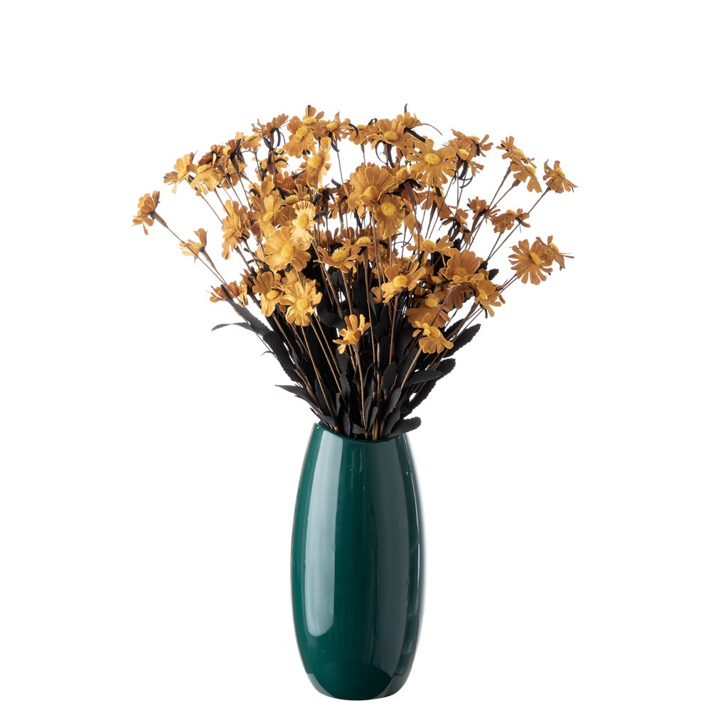 15-Piece European-Style PE Daisy Artificial Flower Bouquet - Perfect for Home Decoration, Aisle Decor, and Floral Walls - MW09908