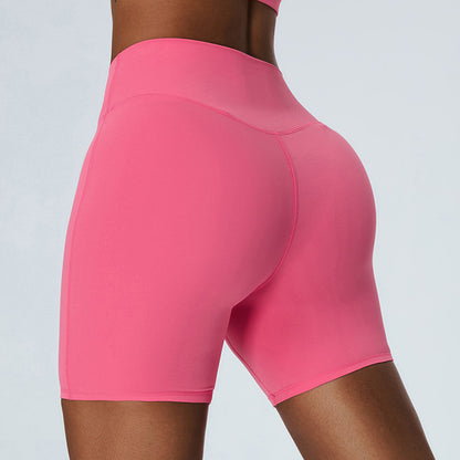 High Waisted Summer Yoga Shorts for Women Flattering V Curve Design Tummy Control for Running Cycling and Fitness Workouts