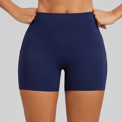 High Waisted Women's Yoga Shorts with Butt Lifting Pockets No Awkward Seam Workout Leggings for Peach Shaped Bottoms Stretchy Athletic Gym Bottoms for Comfort and Style