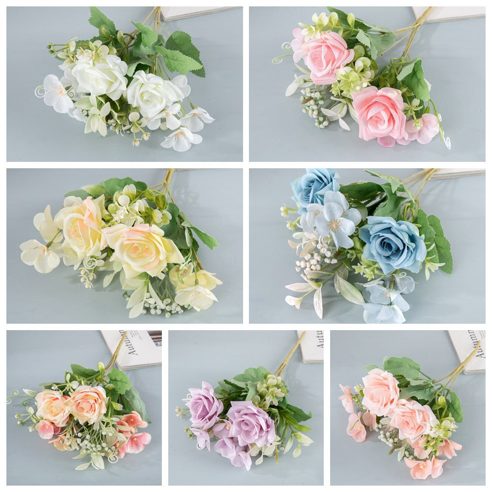 Elegant Faux Rose Bouquet with Realistic Floral Decor – Perfect for Home, Weddings, and Events | INSMW95002