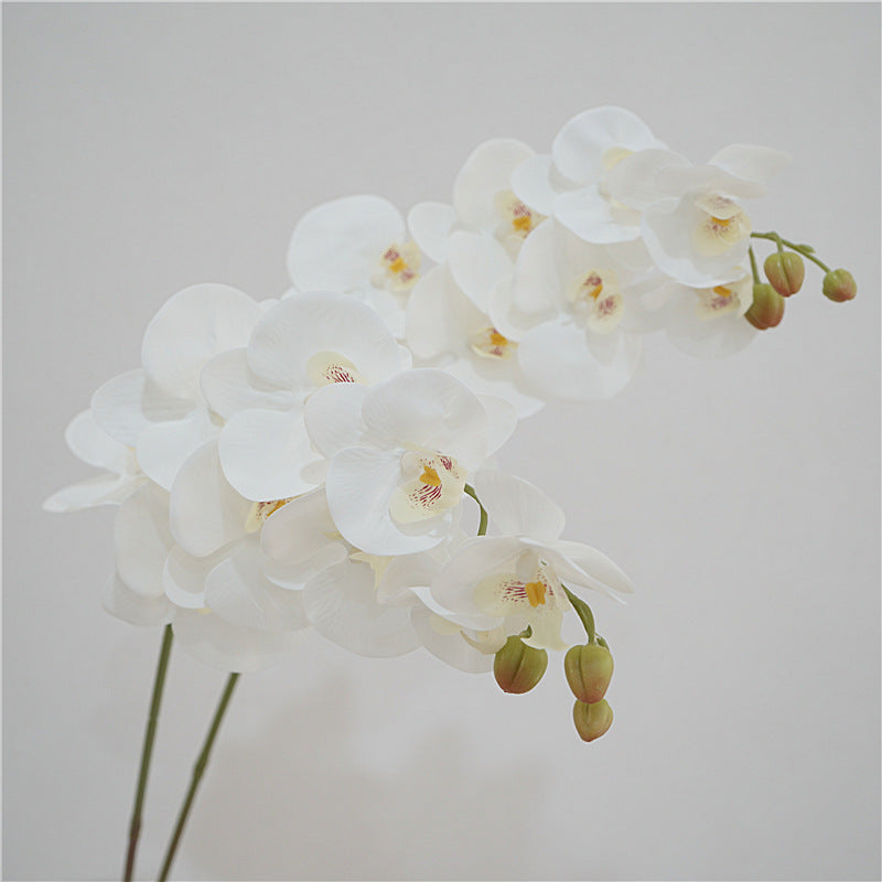 High-Quality Artificial 9-Head Orchid - Ultra-Realistic Feel for Stunning Nordic Table Centerpieces and Wedding Decor