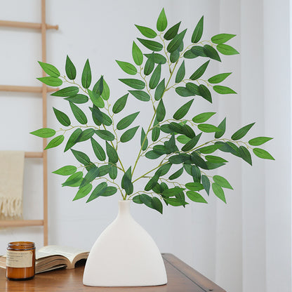 Realistic Faux Greenery Plant - 16-Branch Date Leaf Decoration for Weddings, Dining Tables, Home Décor, Event Venues, and Hotels - Durable Silk Flower Artificial Foliage