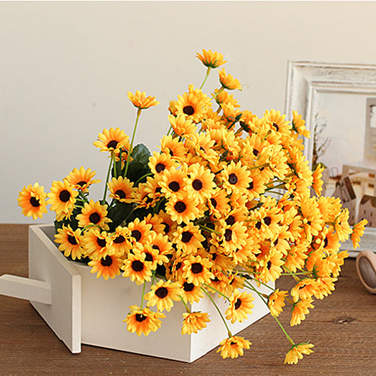 Sunshine Sunflower Floral Arrangement - Creative Nordic-Inspired Handmade Faux Flower Decor for Home, Rustic Gift Bouquet