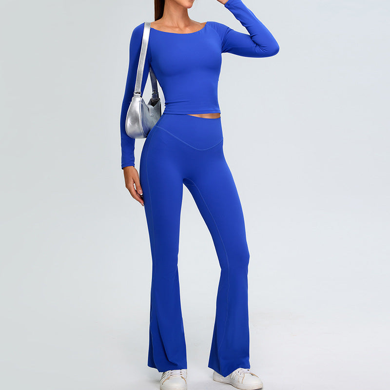 Chic Off Shoulder Yoga Set for Women Fall Winter Activewear for Fitness and Casual Style for Gym and Daily Wear