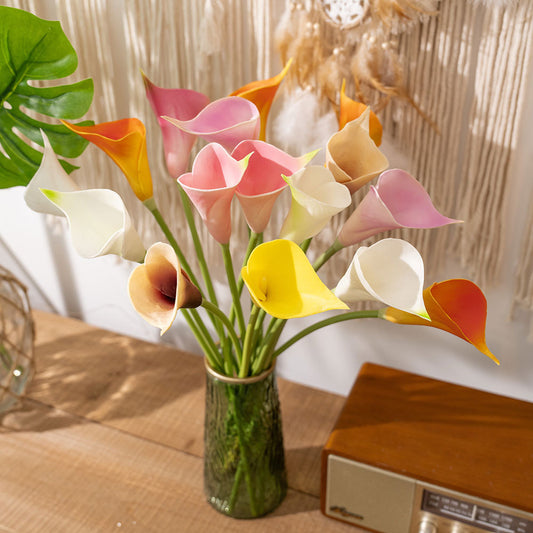 INS-Style Realistic Calla Lily PU Faux Flowers for Home Decor - Perfect for Weddings and Celebrations, MW01512Y