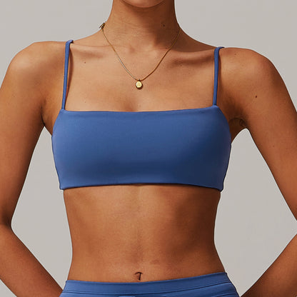 Indoor Layering Yoga Sports Bra with Quick Dry Features Slim Fit Workout Top Model 8579 for Comfort and Performance