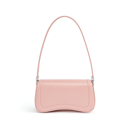 Minimalist Women s Genuine Leather Shoulder Bag Chic French Inspired Pudding Purse for Effortless Style and Everyday Elegance