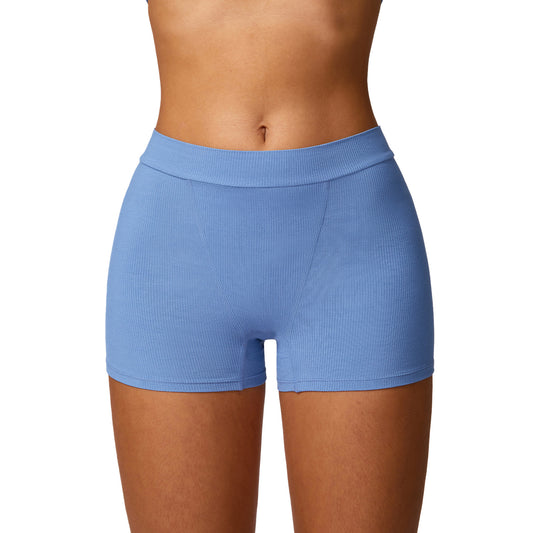 High Waisted Butt Lifting Ribbed Yoga Shorts No Show Performance Fitness Leggings for Comfort and Style