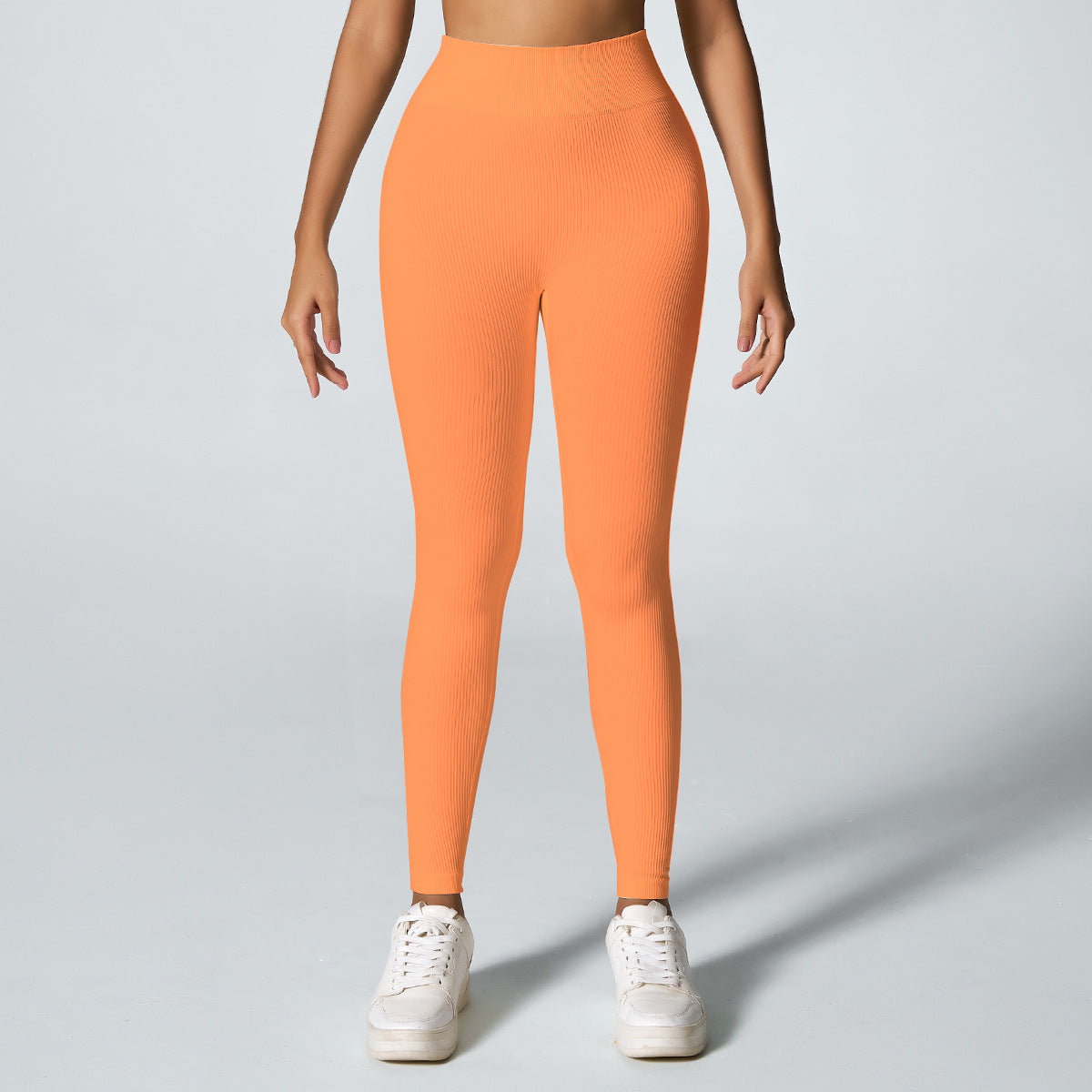 High Waisted Ribbed Yoga Leggings for Women Breathable Stretchy Outdoor Fitness Pants for Enhanced Butt Lift and All Day Comfort