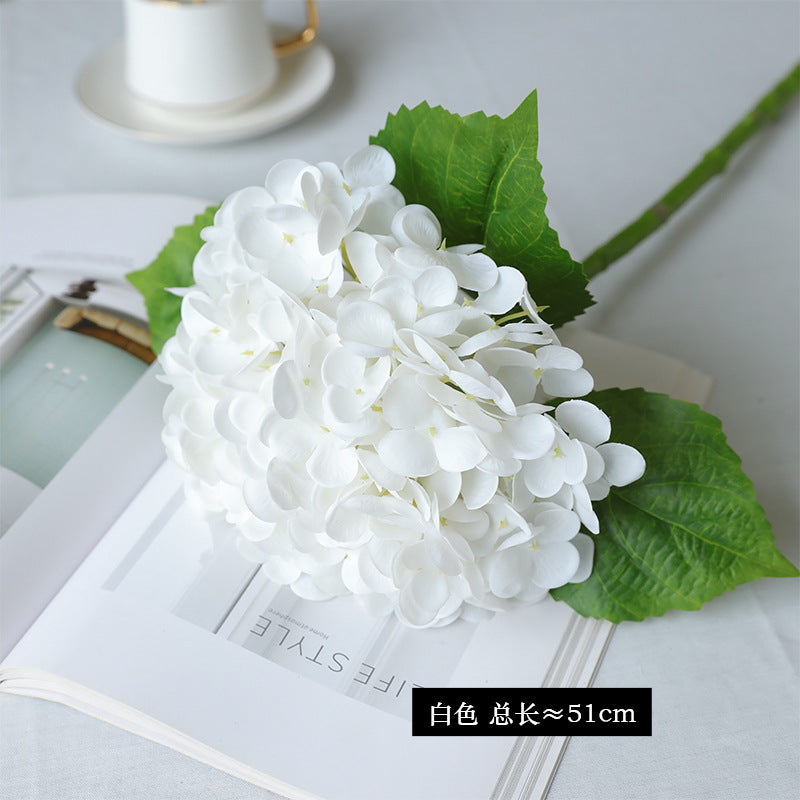 Lifelike Hydrangea Artificial Flower Bouquet for Weddings & Hotel Decor | Satin Feel, Moisture-Proof, Stunning Floral Arrangement Prop