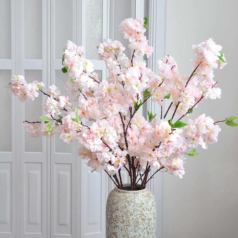 Realistic 120cm Cherry Blossom Branch - Vibrant Faux Flower for Simple Decor, Perfect for Scenic Landscape Design and Elegant Wedding Arrangements