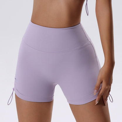 Summer Peach Butt Lifting Fitness Shorts for Women High Elasticity Yoga Shorts with Three Quarter Length for Comfort and Style